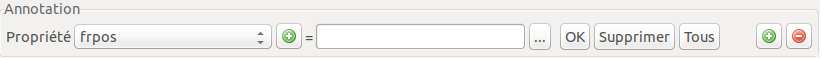 Barre d’annotation de la propriété « frpos » des pivots.